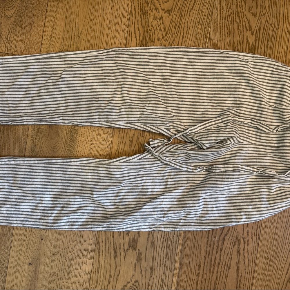 Emerson Fry Gray and White Striped Pants